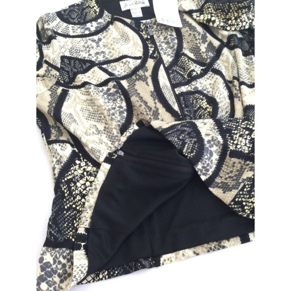 Joseph Ribkoff Cream and Black Blazer Elegant Suit Jacket - Picture 3 of 8